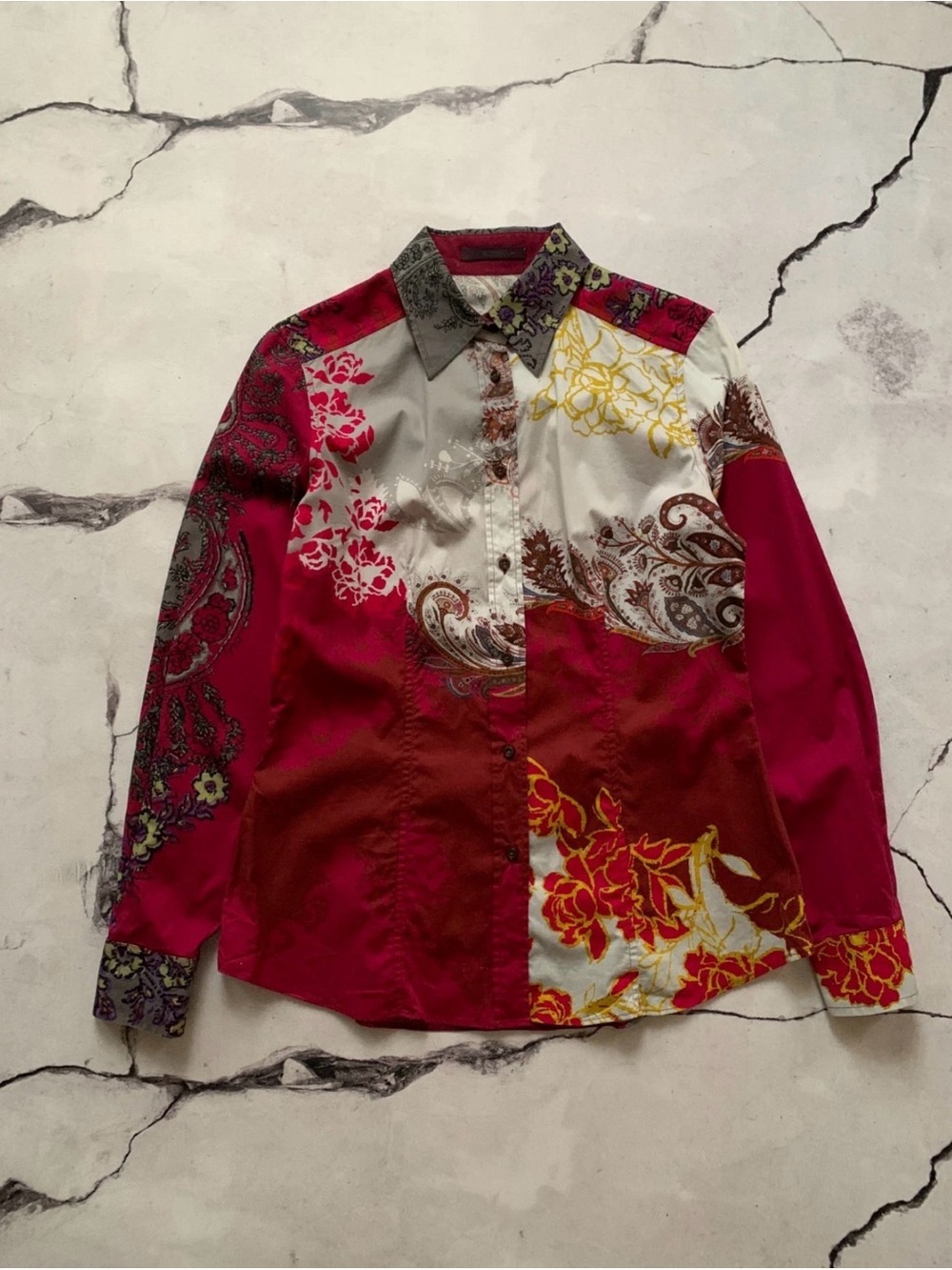 Etro Women's Floral Blouse Top Size 44